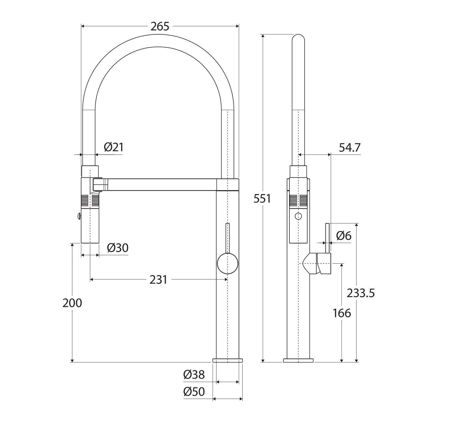 Fienza Kaya Pull Down Sink Mixer Matte Black