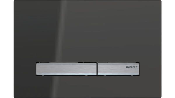 Geberit Toilet Cistern Push Plate Wall Button Smoke Reflective Glass Surface Sigma50SD