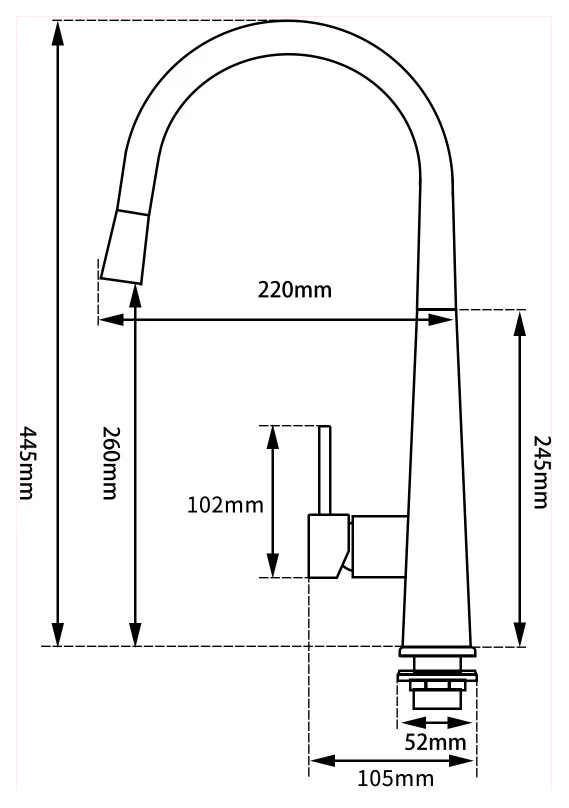 Aquaperla Euro Round Chrome 360° Swivel Pull Out Kitchen Sink Mixer Tap Solid Brass