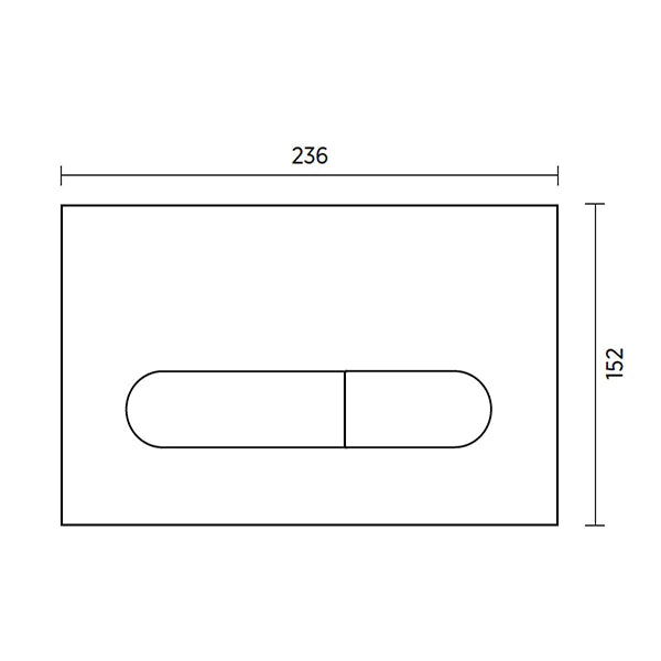 Geberit Compatible Flush Buttons for Sigma Matte Black Pill Rectangle