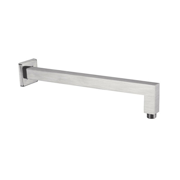 Nero Square Wall Shower Arm Brushed Nickel