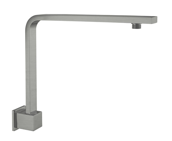 Nero Square Swivel Shower Arm 350mm Gun Metal Grey