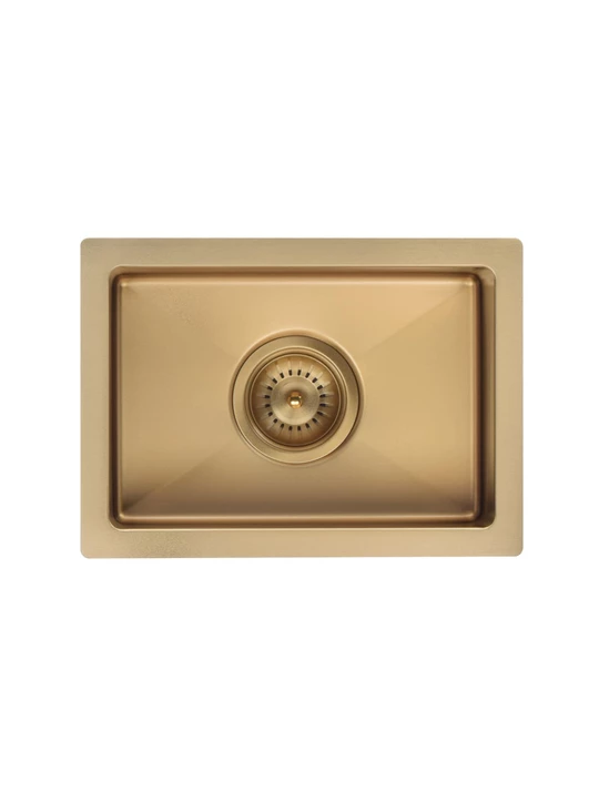 Meir Kitchen Mini Sink Single Bowl 272mm x 382mm - Brushed Bronze Gold