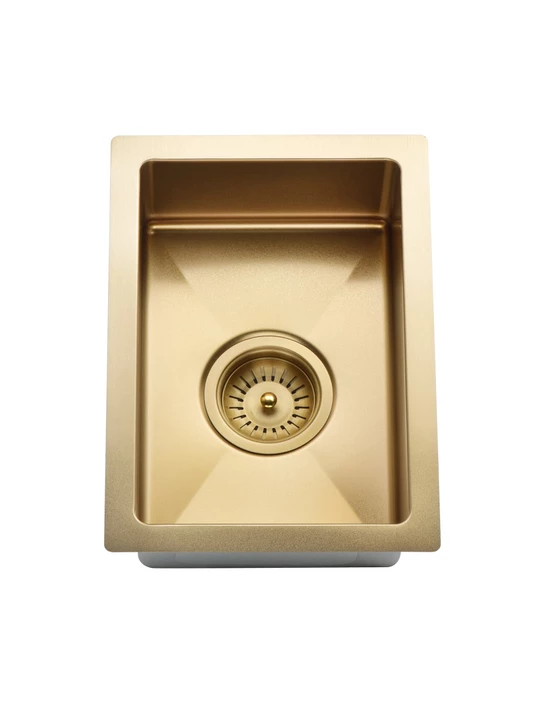 Meir Kitchen Mini Sink Single Bowl 272mm x 382mm - Brushed Bronze Gold