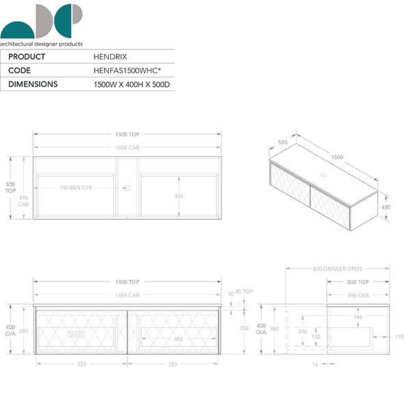 ADP Hendrix Full depth vanities