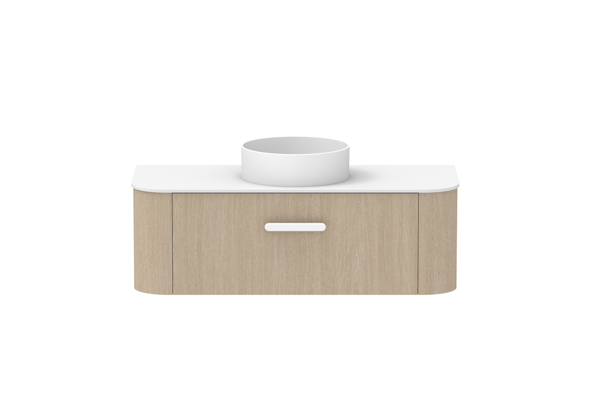 Surry Vanity — 1200mm · Centre Bowl · Coastal Oak