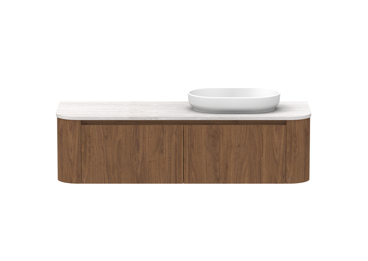 Surry Vanity — 1500mm · Right Bowl · Florentine Walnut