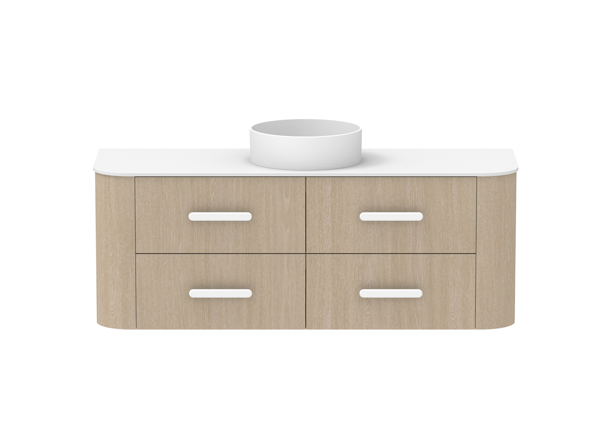 Thea Vanity — 1500mm · Centre Bowl · Coastal Oak