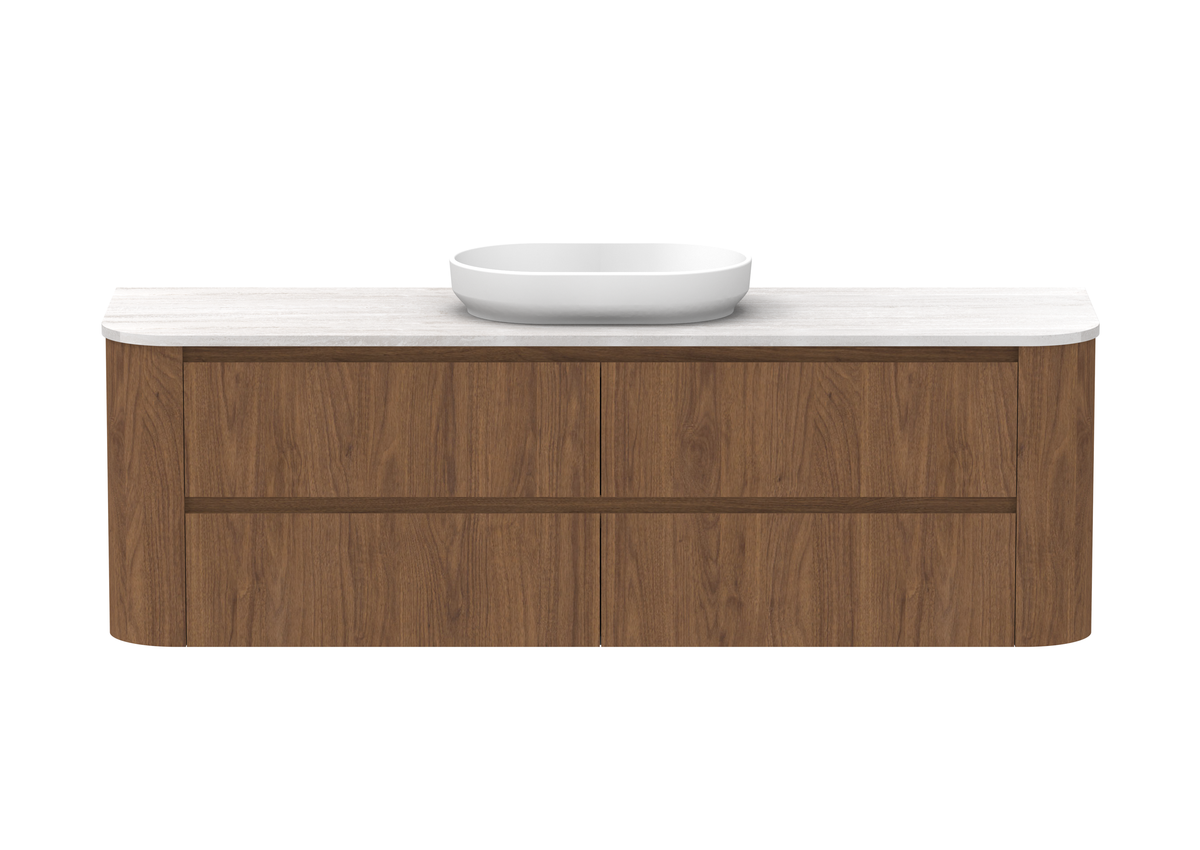Thea Vanity — 1800mm · Centre Bowl · Florentine Walnut