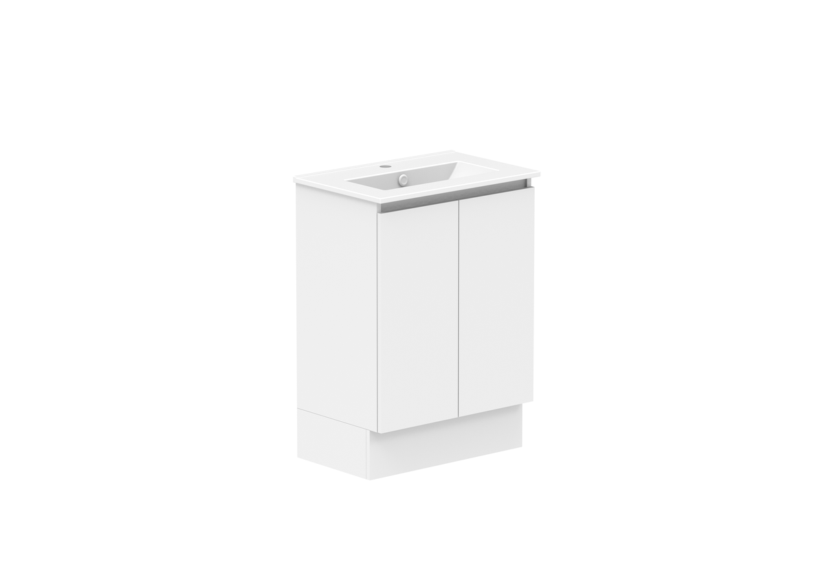 Ovia Zurich Ensuite Vanity — 600mm · Centre Bowl · Polar White