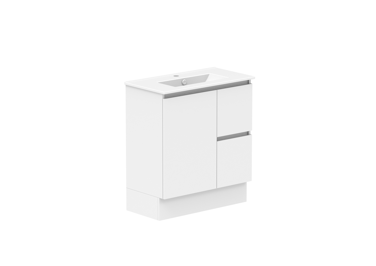 Ovia Zurich Ensuite Vanity — 750mm · Centre Bowl · Polar White