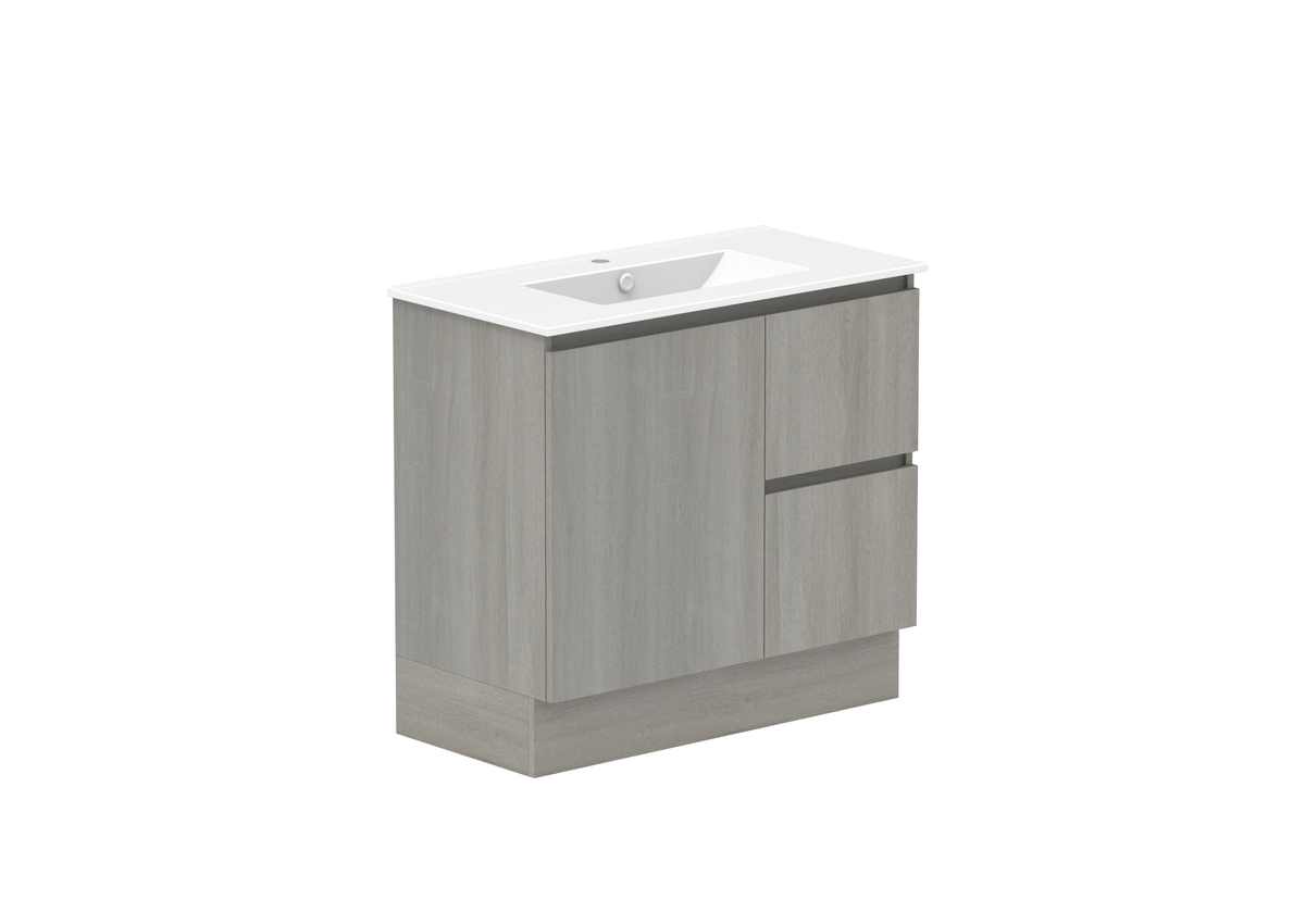 Ovia Zurich Vanity — 900mm · Centre Bowl · Palomera Oak