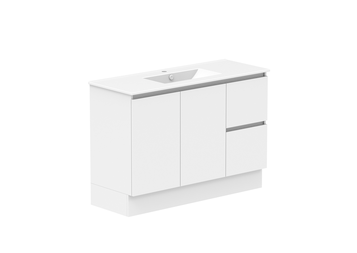 Ovia Zurich Wall Hung & Freestanding Vanity - vb-zurich-polar-white-1200c