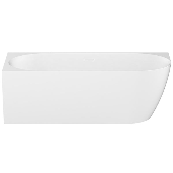 Ovia Vienna 1700mm Left Hand Corner Bath Tub Gloss White