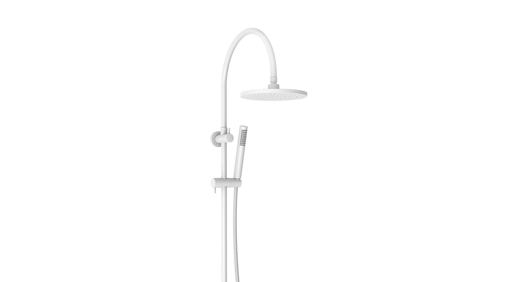 ADP Soul Gooseneck Twin Shower Set Matte White