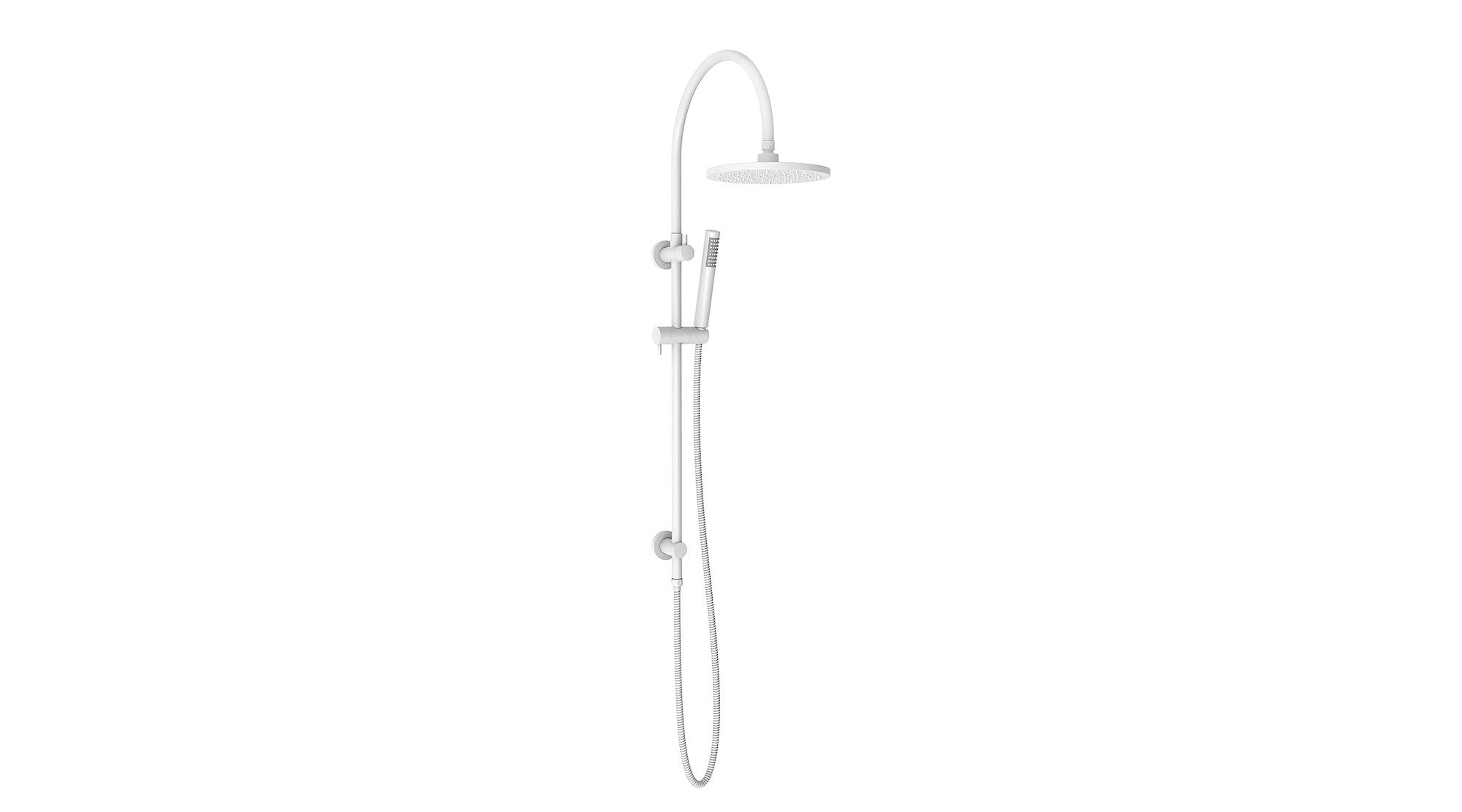 ADP Soul Gooseneck Twin Shower Set Matte White