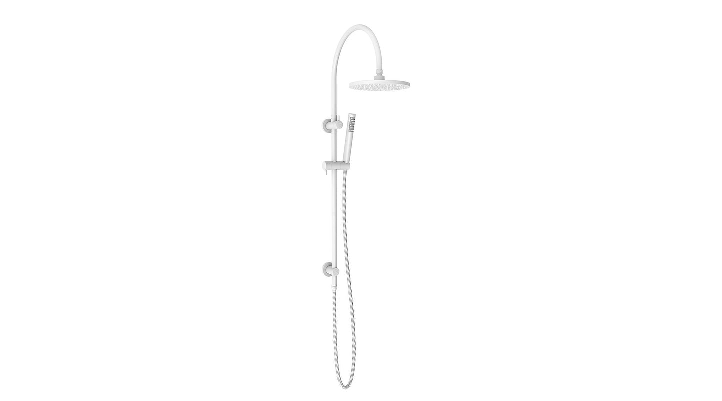 ADP Soul Gooseneck Twin Shower Set Matte White