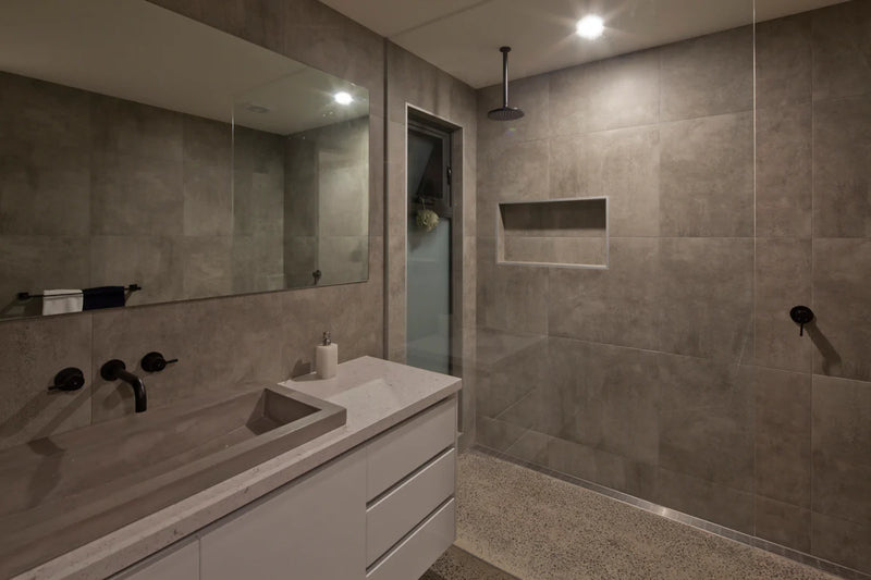 Meir Round Ceiling Shower Arm 300mm Matte Black