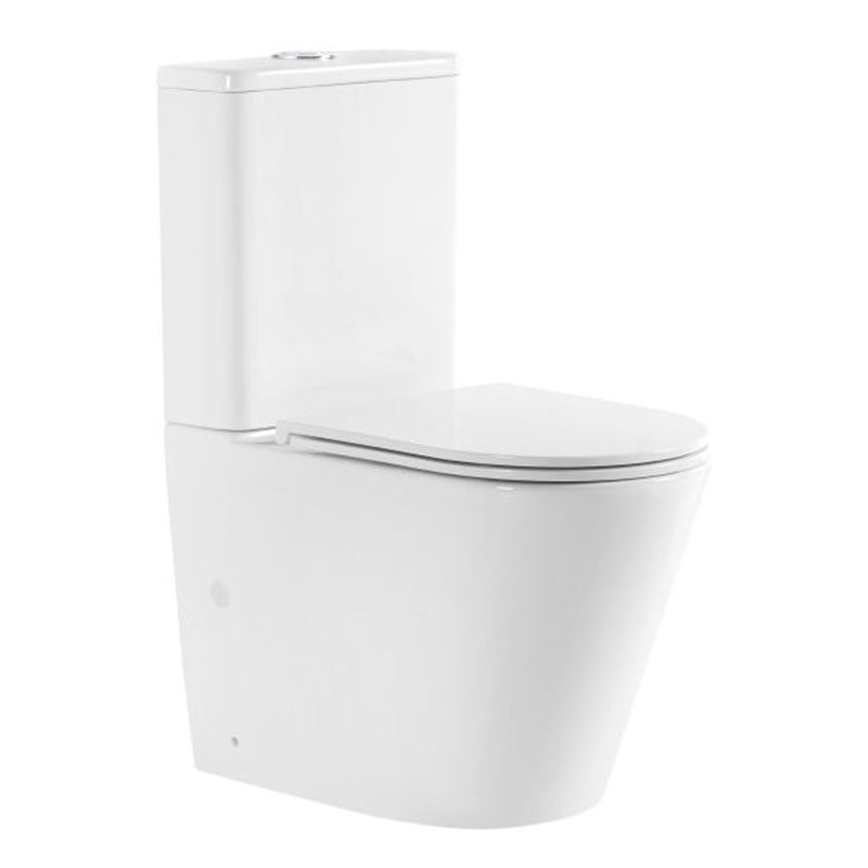 Ovia Rimless London Back to Wall Toilet Suite Gloss White