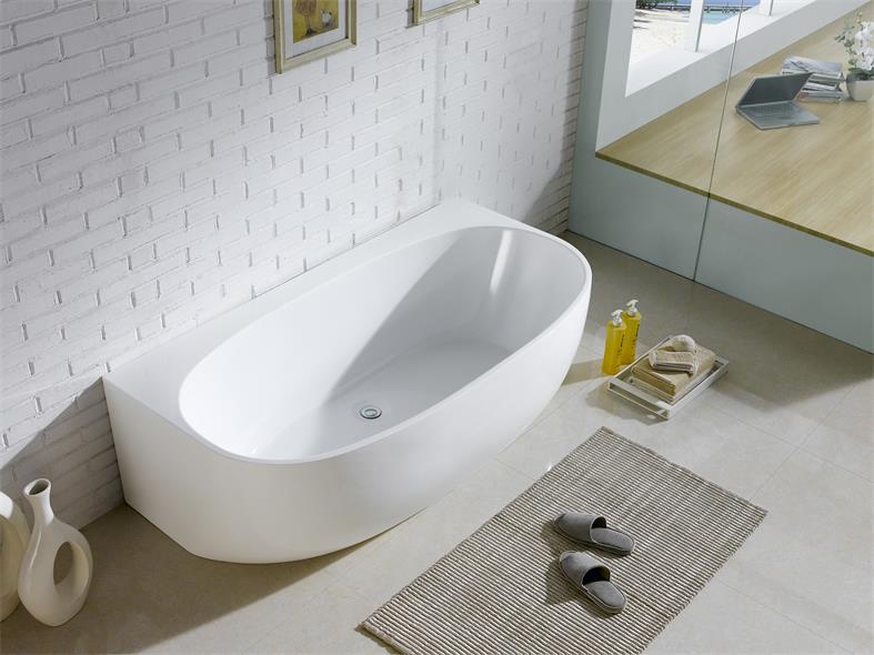 Ovia 1490mm Ethan Back to Wall Freestanding Bath 1490x840x560mm No Overflow