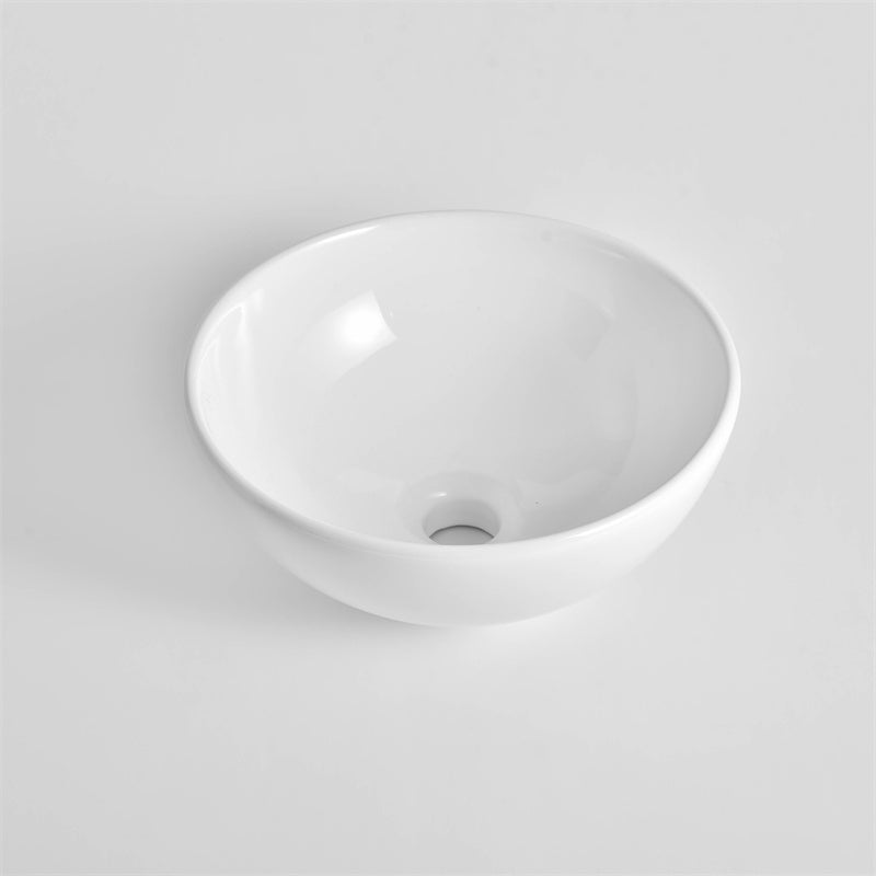 Claya Round Bowl Matte White Ceramic Basin