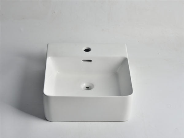 Ovia Claya 420mm Wall-Hung Slim Rectangular Basin