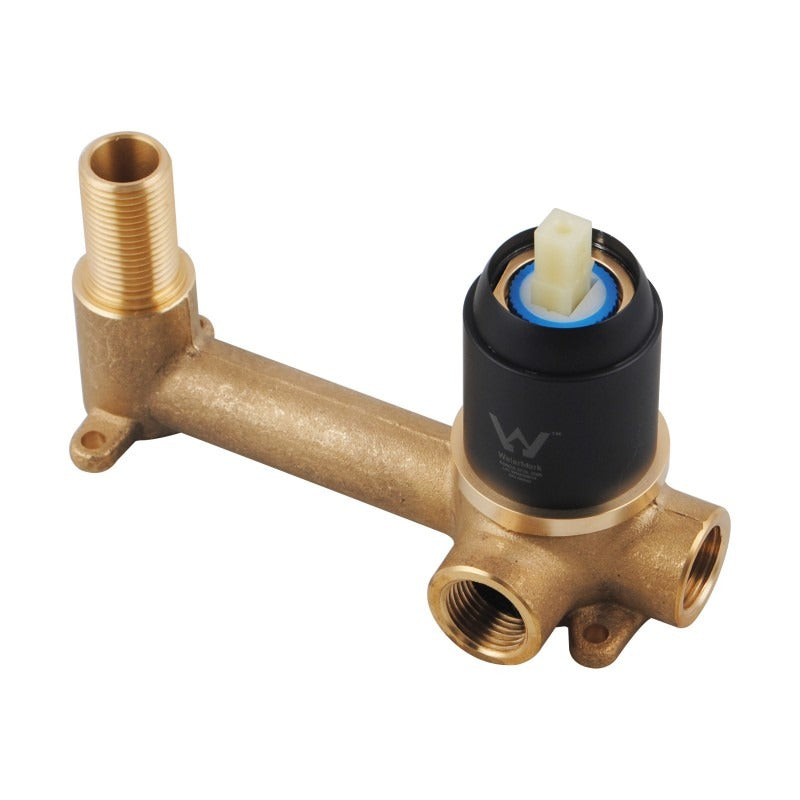 Euro Matt Black Round Bathtub/Basin Wall Mixer With Spout