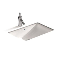 Poseidon 455 x 325 x 180mm Under Mount Basin Rectangle Gloss White Ceramic Under Counter