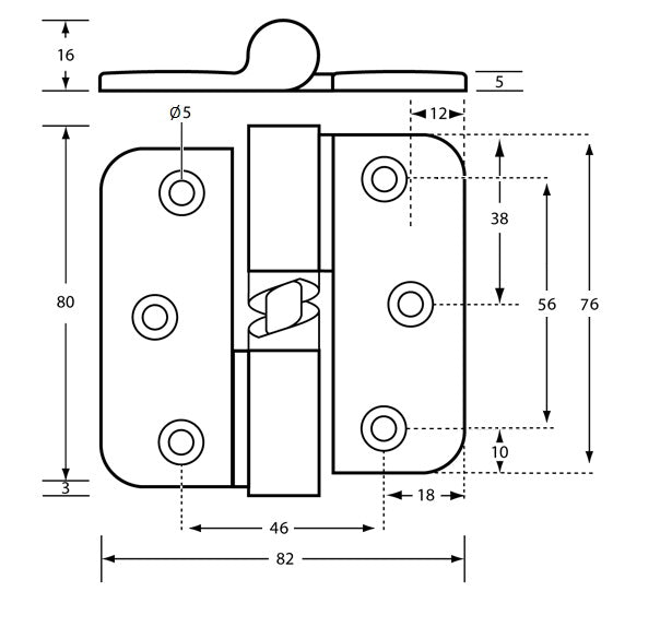 Metlam Antimicrobial 106c Hinge