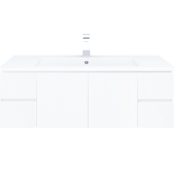 BIANCA 150cm Wall Hung Vanity Cabinet with Ceramic Top Single Bowl
