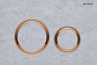 Geberit Sigma 21 Flush Plate Button Concrete Look, Red Gold Trim, Fingerprint Resistant