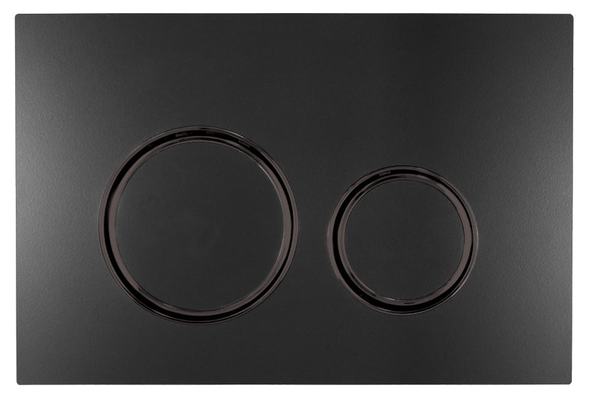 Geberit Sigma 21 Flush Plate Button Matt Black, Black Chrome Trim