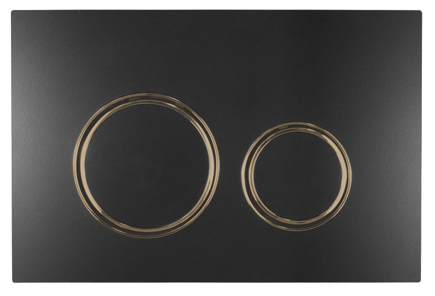 Geberit Sigma 21 Flush Plate Button Matt Black, Brass Trim
