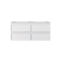Lukka Hamilton Prime 1200 Four-Drawer Wall-Hung Vanity - Matte White - cabinet and top example