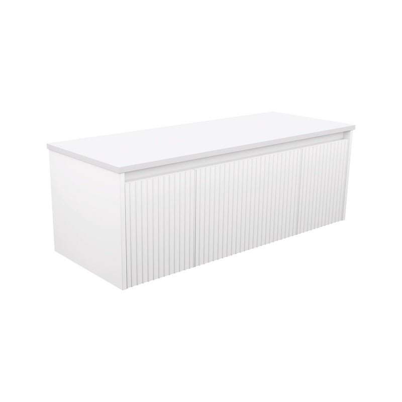 Fienza Alina Groove Satin White 1200 Wall-Hung Cabinet