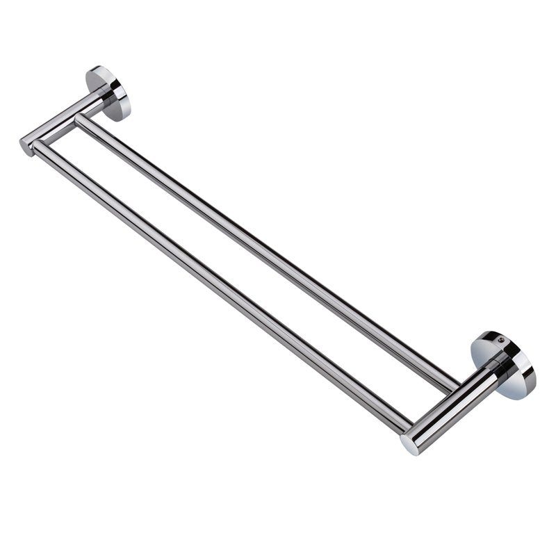 Euro Pin Lever Round Chrome Double Towel Rack Rail 792mm