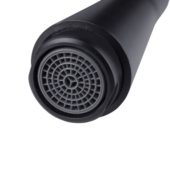 Aquaperla Euro Round Electroplated Black 360° Swivel Pull Out Kitchen Sink Mixer Tap 445*220mm