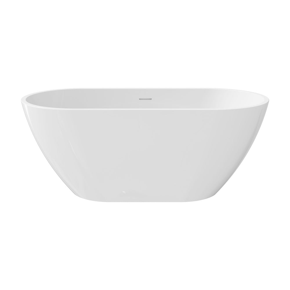 1500mm Freestanding Bathtub Vienna Egg Acrylic Gloss White PREMIUM
