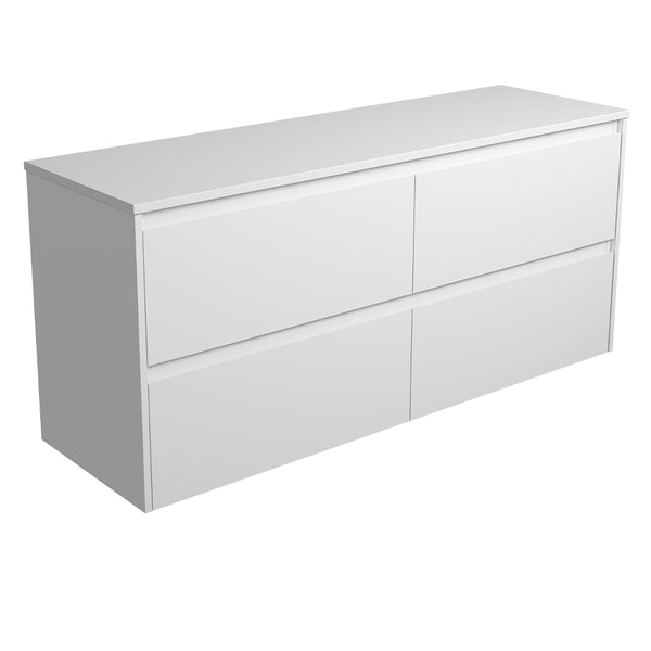Fienza Amato 1500mm Wall-Hung Vanity Satin White