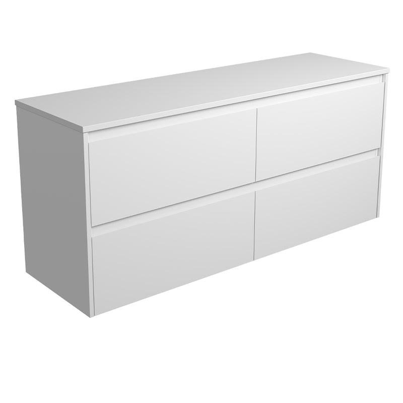 Fienza Amato 1500mm Wall-Hung Vanity Satin White