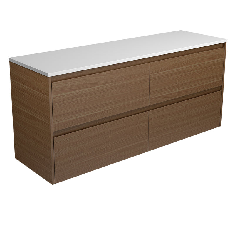 Fienza Amato 1500mm Wall-Hung Vanity Walnut