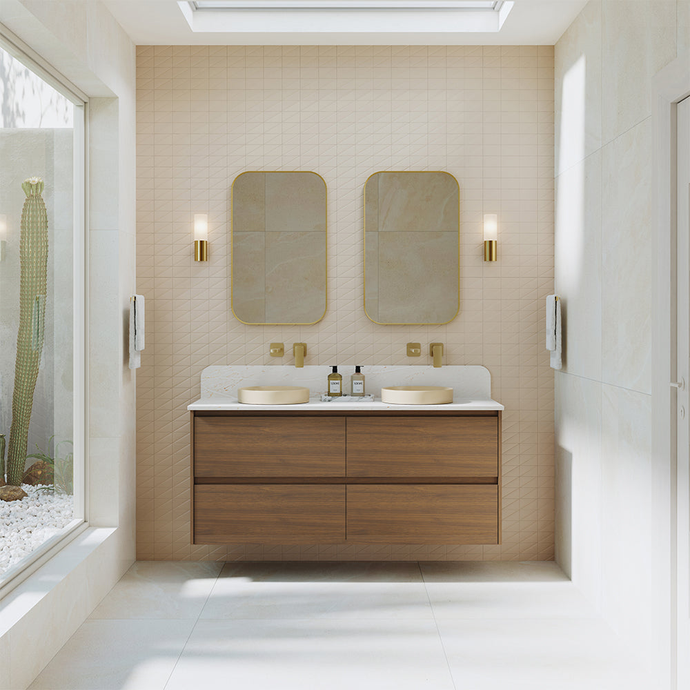 Fienza Amato 1500mm Wall-Hung Vanity Walnut