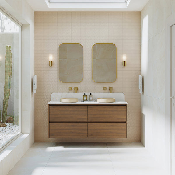 Fienza Amato 1500mm Wall-Hung Vanity Walnut