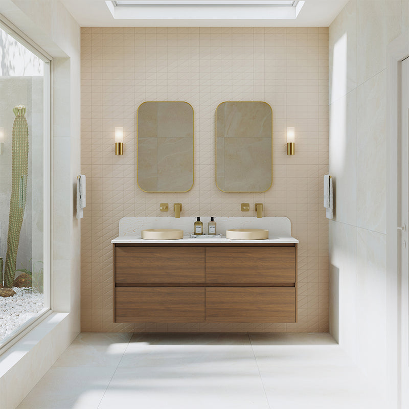 Fienza Amato 1500mm Wall-Hung Vanity Walnut