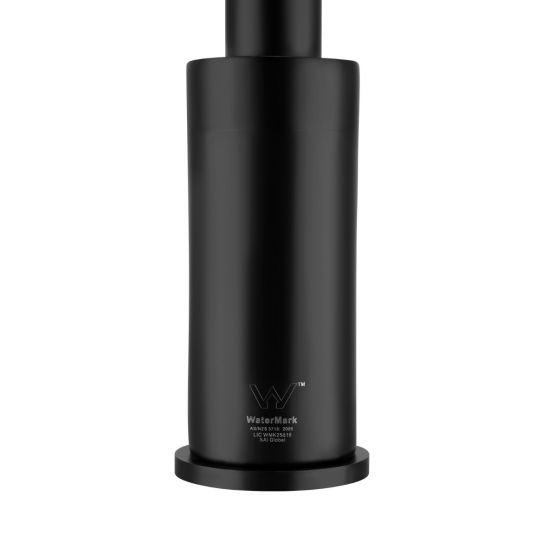 Aquaperla Round Matt Black Swivel Kitchen Sink Mixer Tap