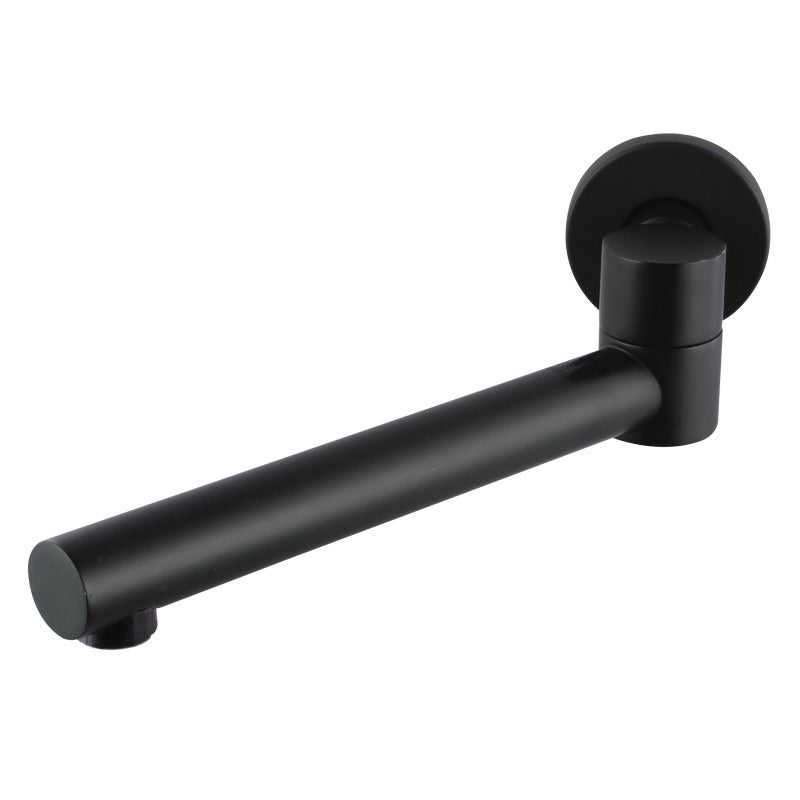 Euro Round Nero Black Bathtub/Basin Swivel Wall Spout