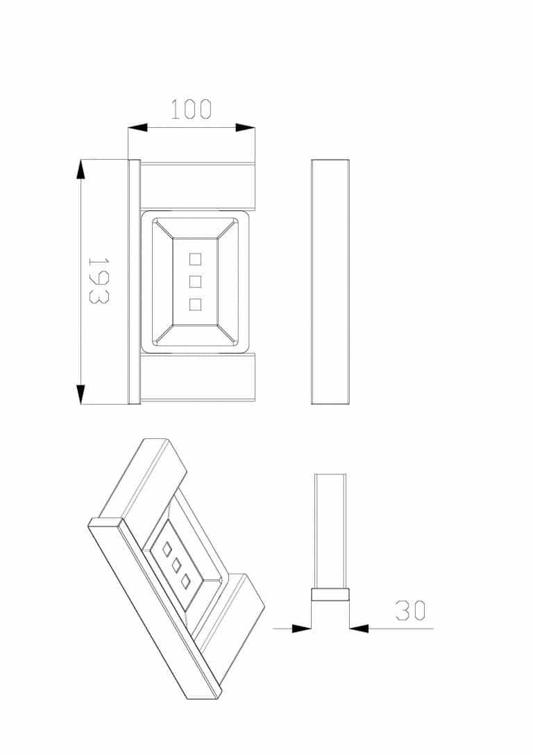 Zen Soap Dish Matt Black