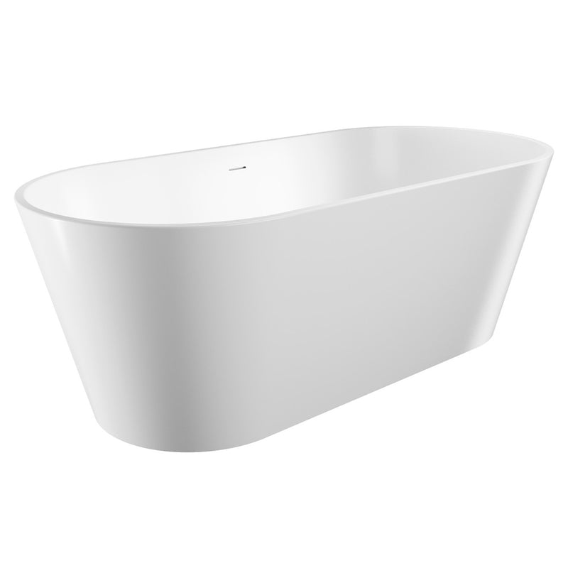 Ovia Oval 1700mm Milan Freestanding Bath Tub Gloss White