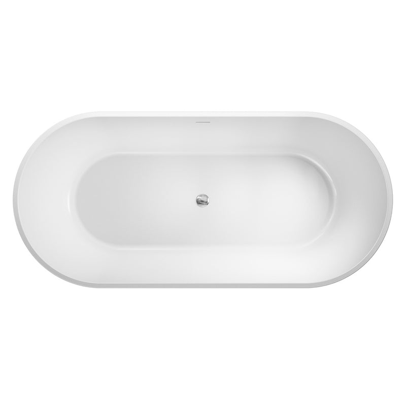 Ovia Oval 1700mm Milan Freestanding Bath Tub Gloss White