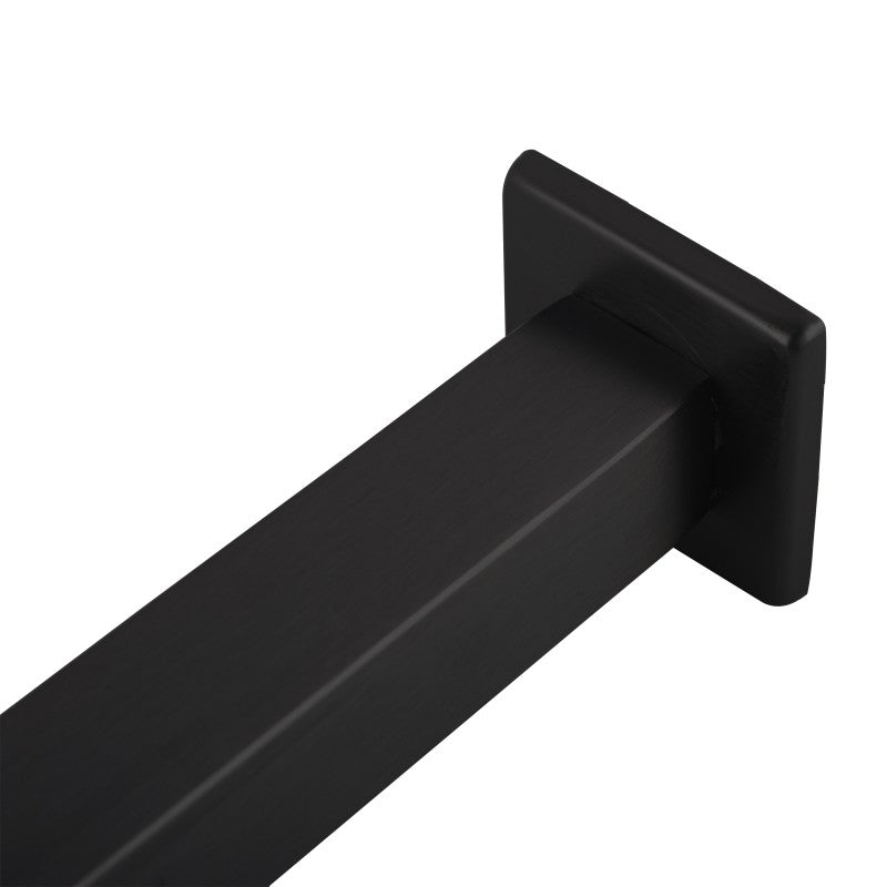 Aquaperla Square Black Ceiling Shower Arm 300mm